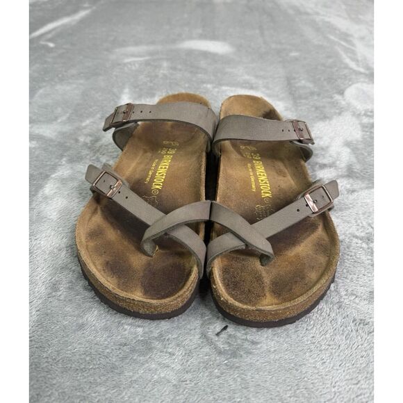 Birkenstock Women's Sandals in Olive and Brown - Picture 2 of 7